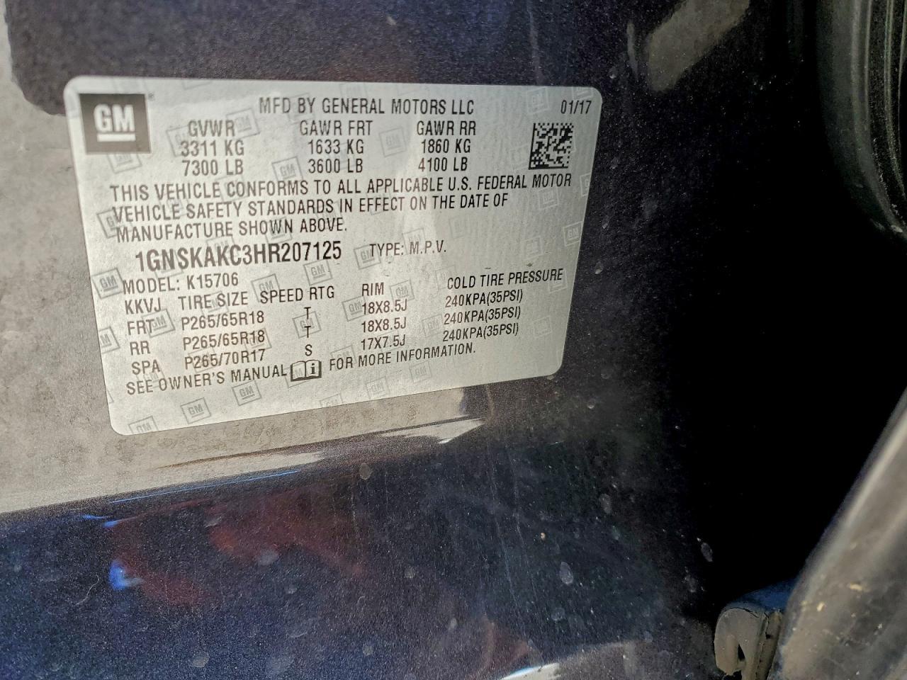 2017 Chevrolet Tahoe K1500 Ls - zdjęcie 13