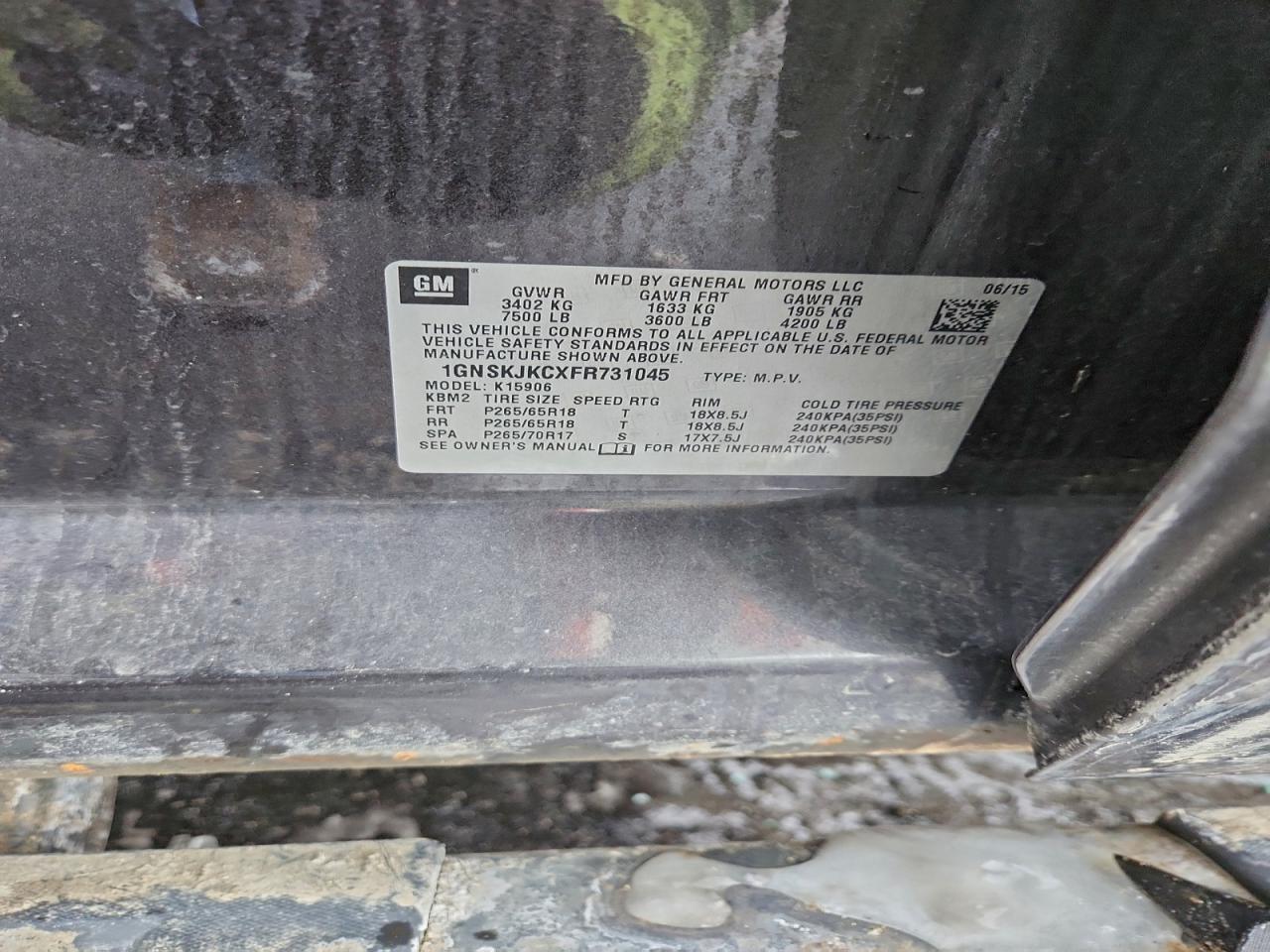 2015 Chevrolet Suburban K1500 Lt - zdjęcie 13