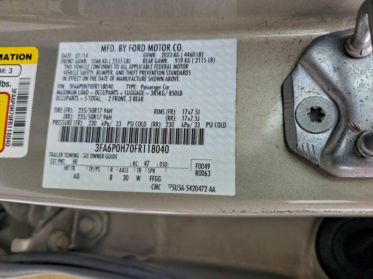 2015 Ford Fusion Se - zdjęcie 12