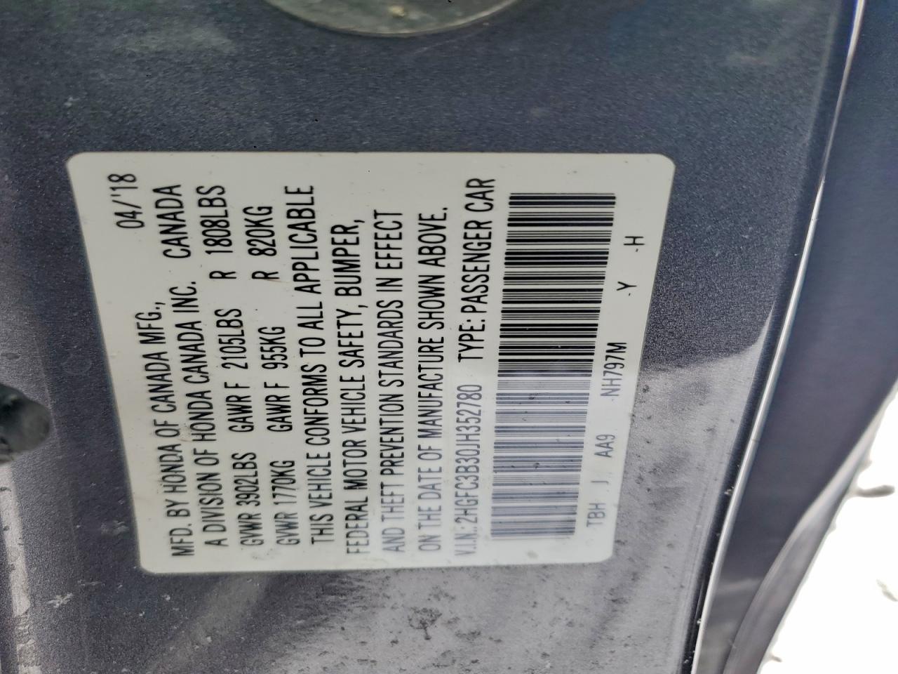 2018 Honda Civic Ex - zdjęcie 12