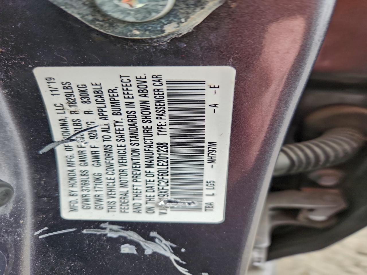 2020 Honda Civic Lx - zdjęcie 13