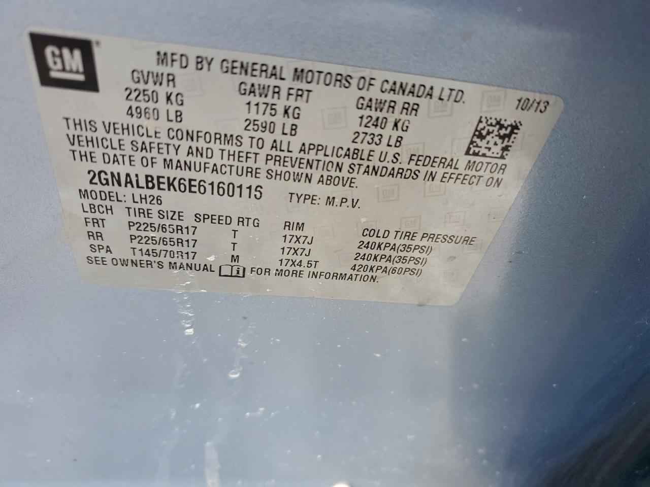 2014 Chevrolet Equinox Lt - zdjęcie 13