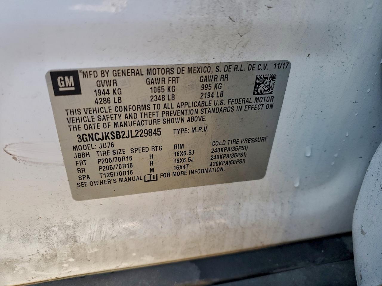 2018 Chevrolet Trax Ls - zdjęcie 13