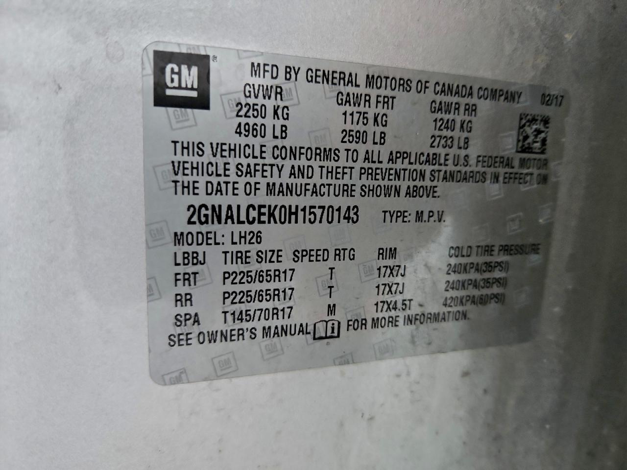 2017 Chevrolet Equinox Lt - zdjęcie 12