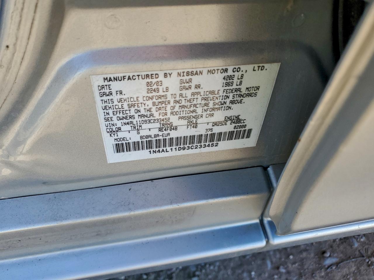 2013 Nissan Altima Base - zdjęcie 12