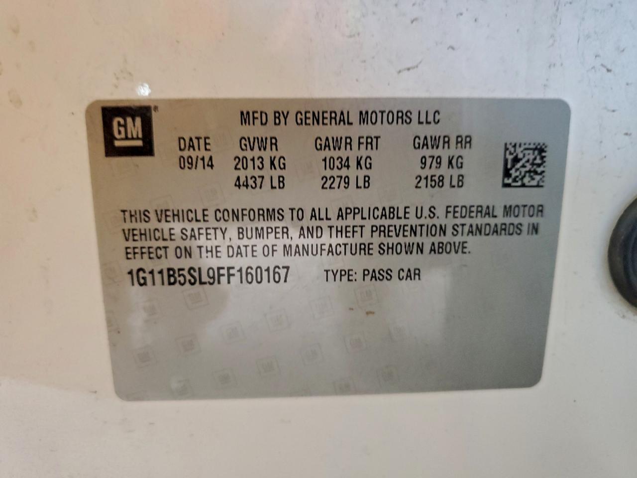 2015 Chevrolet Malibu Ls - zdjęcie 12