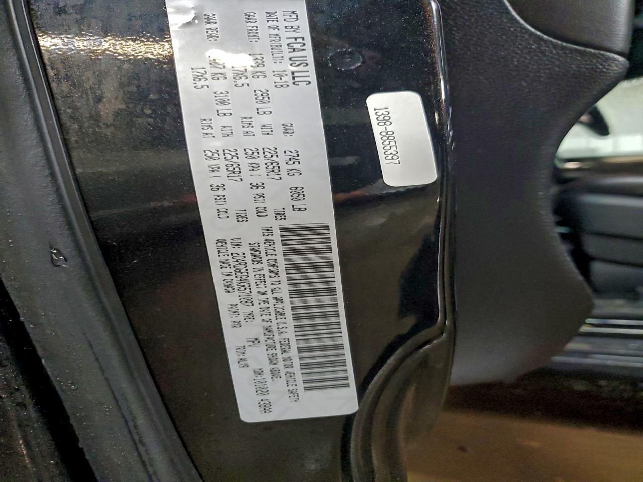 2019 Dodge Grand Caravan Gt - zdjęcie 12