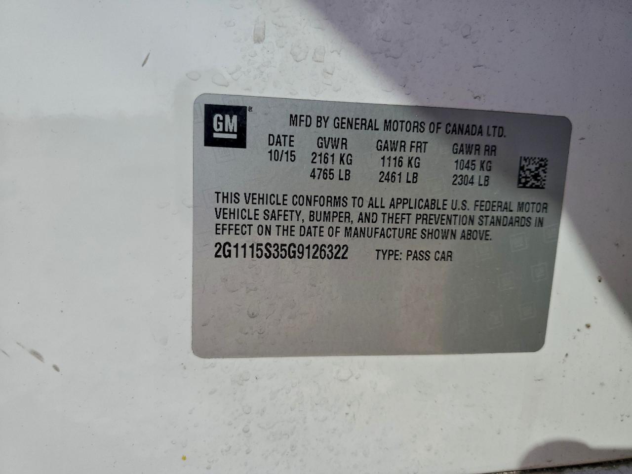 2016 Chevrolet Impala Lt - zdjęcie 12