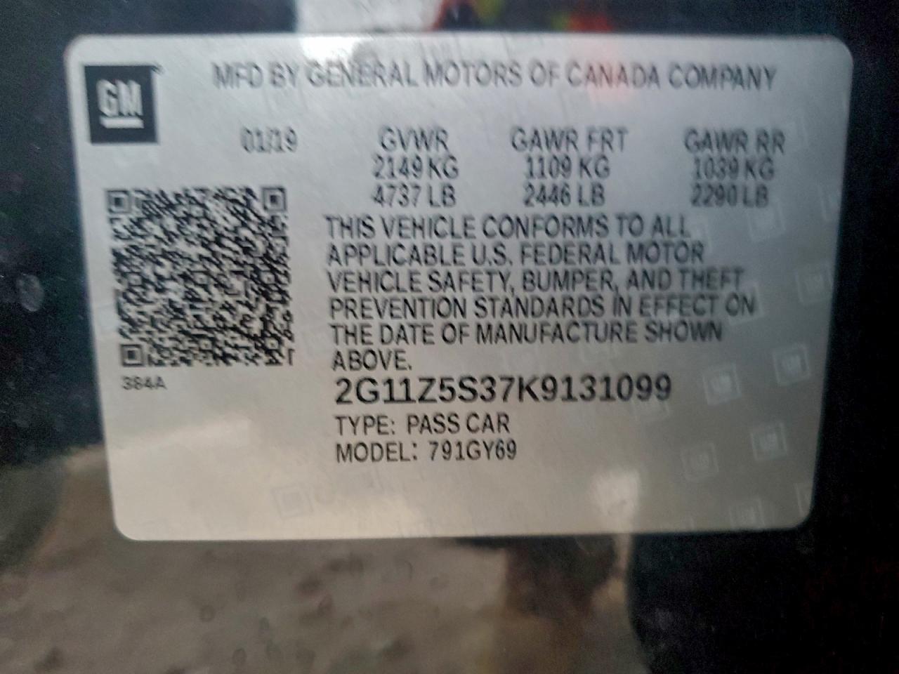 2019 Chevrolet Impala Lt - zdjęcie 12