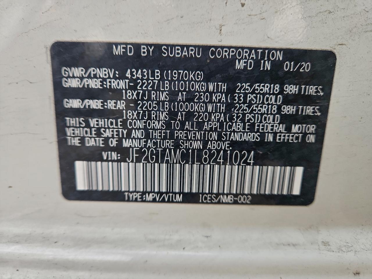 2020 Subaru Crosstrek Limited - zdjęcie 14