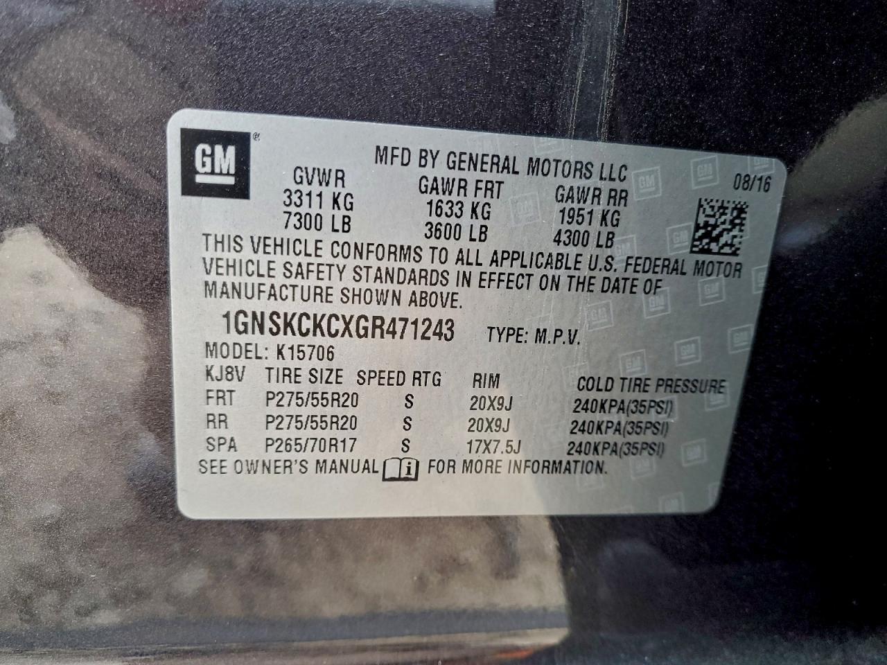 2016 Chevrolet Tahoe K1500 Ltz - zdjęcie 12