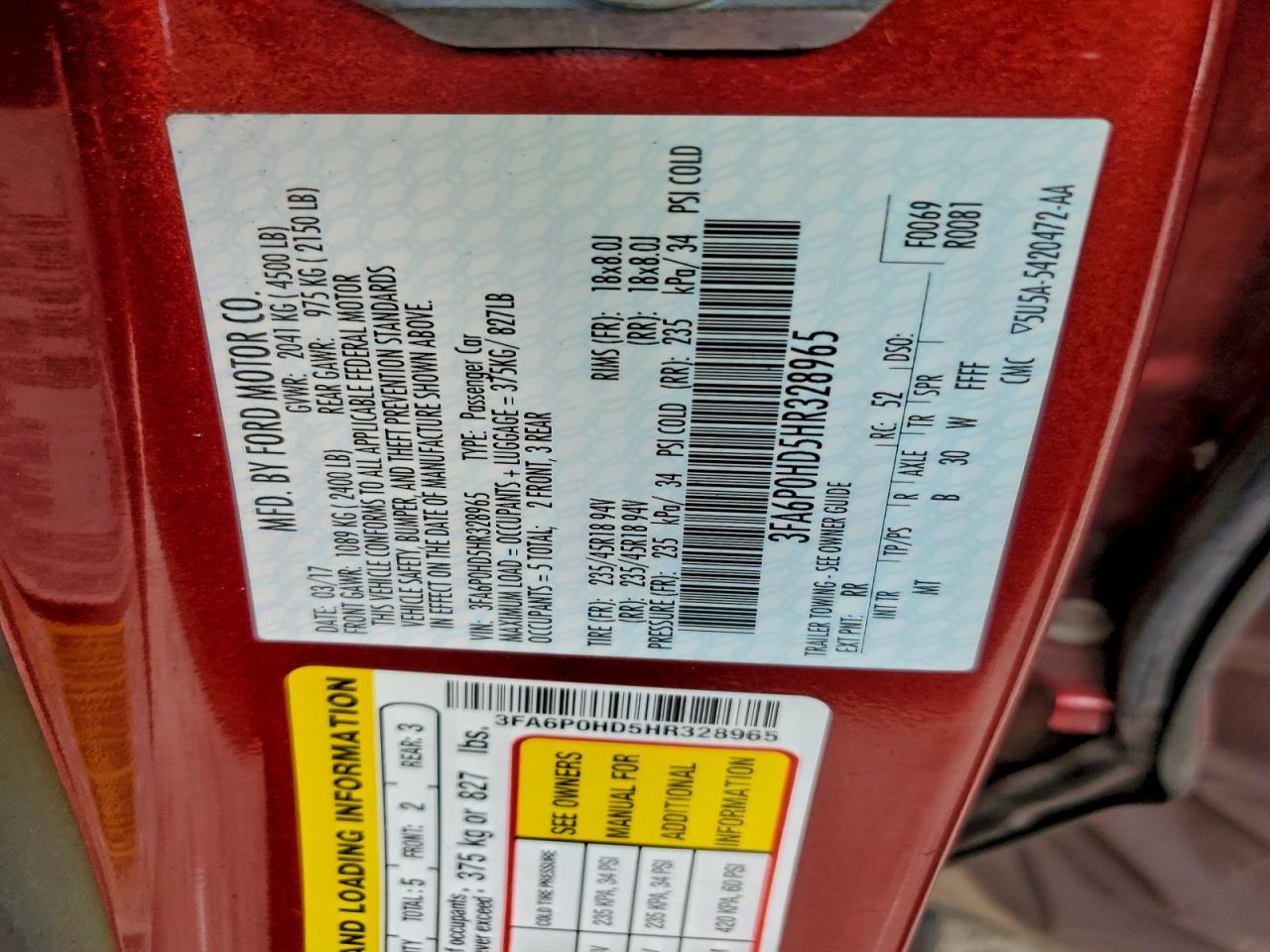 2017 Ford Fusion Se - zdjęcie 12