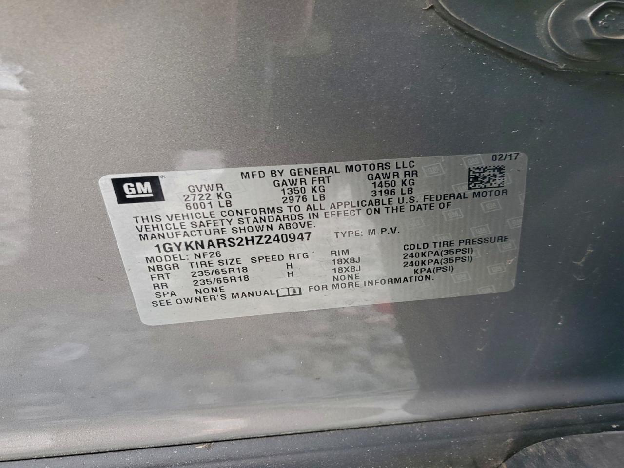 2017 Cadillac Xt5 Luxury - zdjęcie 13