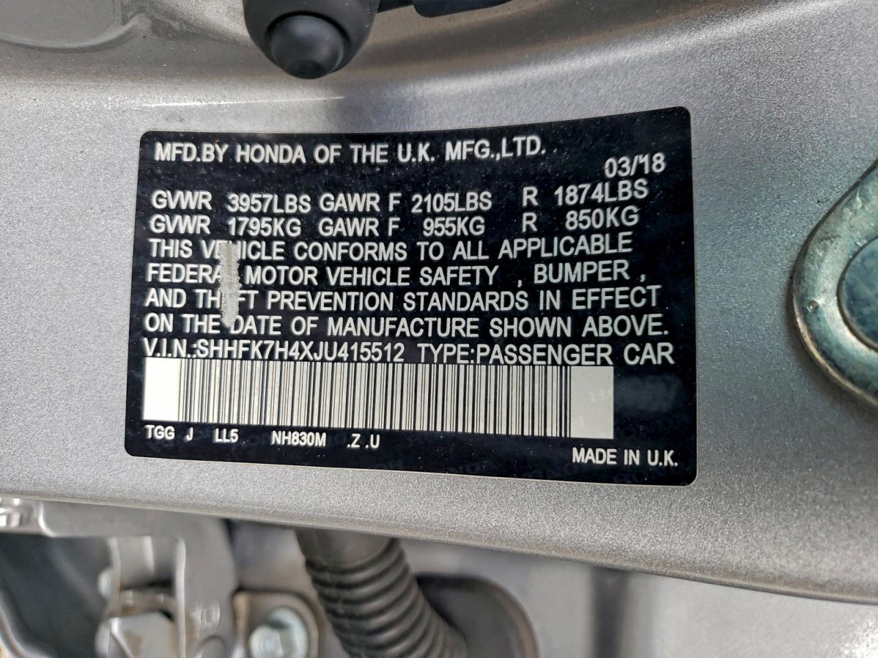 2018 Honda Civic Sport - zdjęcie 12