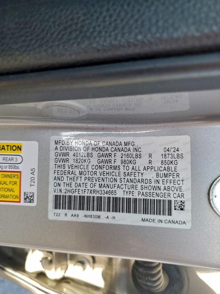 2024 Honda Civic Ex - zdjęcie 13