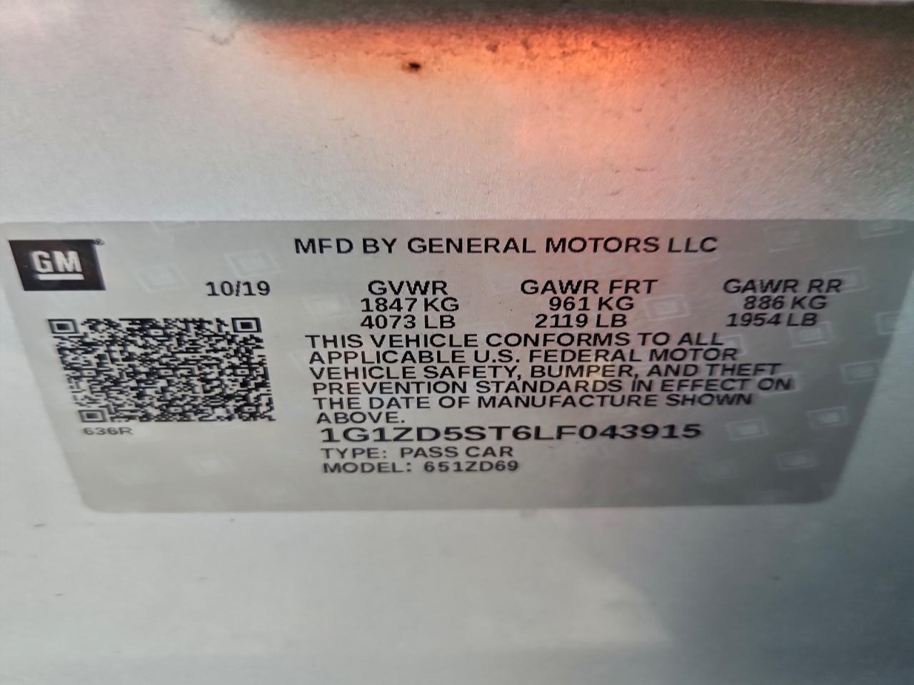 2020 Chevrolet Malibu Lt - zdjęcie 12