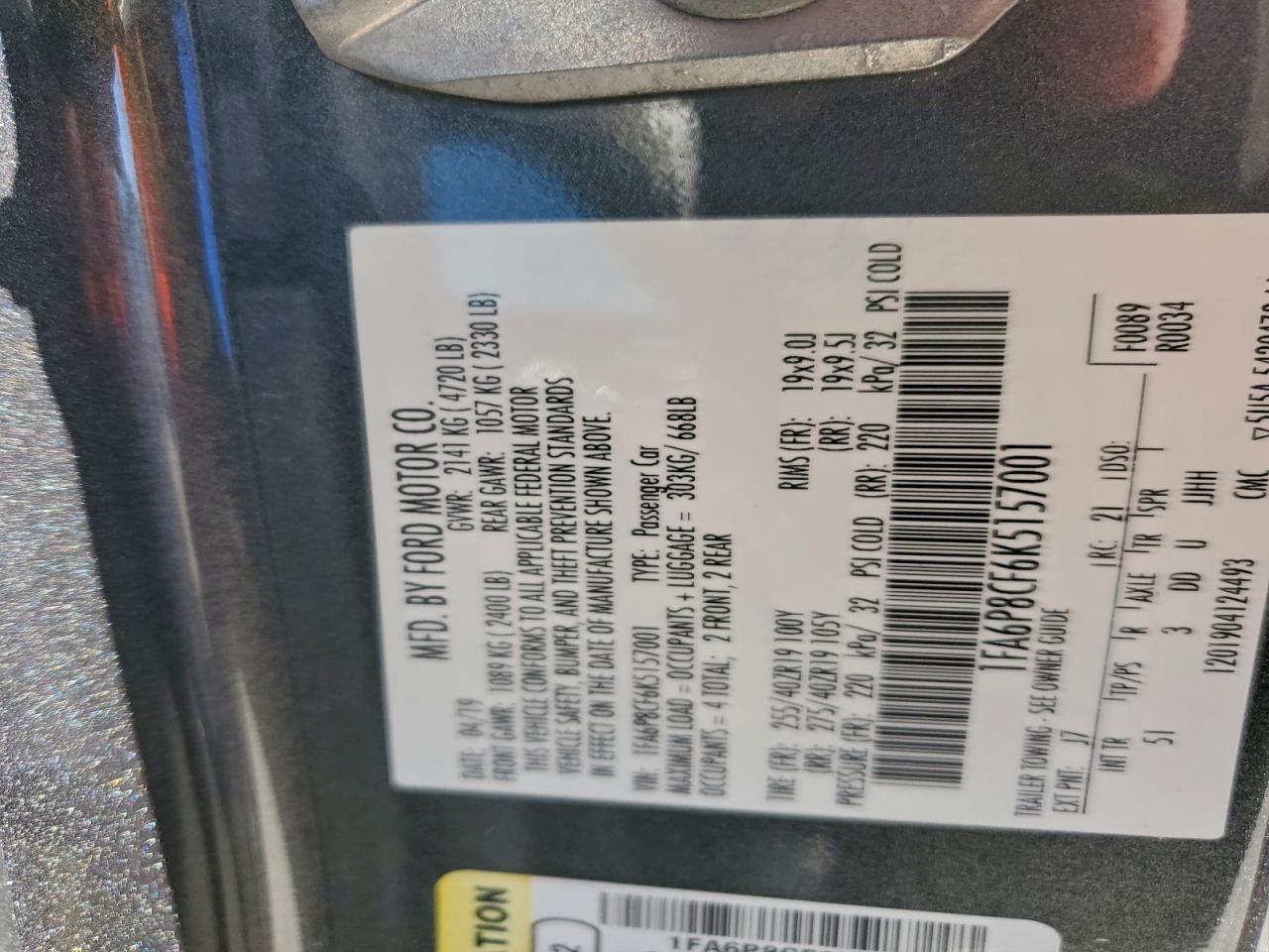 2019 Ford Mustang Gt - zdjęcie 12