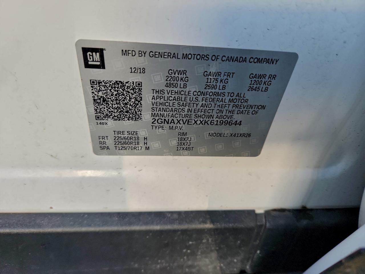 2019 Chevrolet Equinox Lt - zdjęcie 12