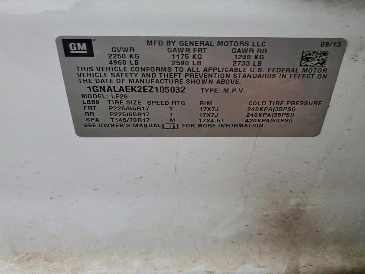 2014 Chevrolet Equinox Ls - zdjęcie 13