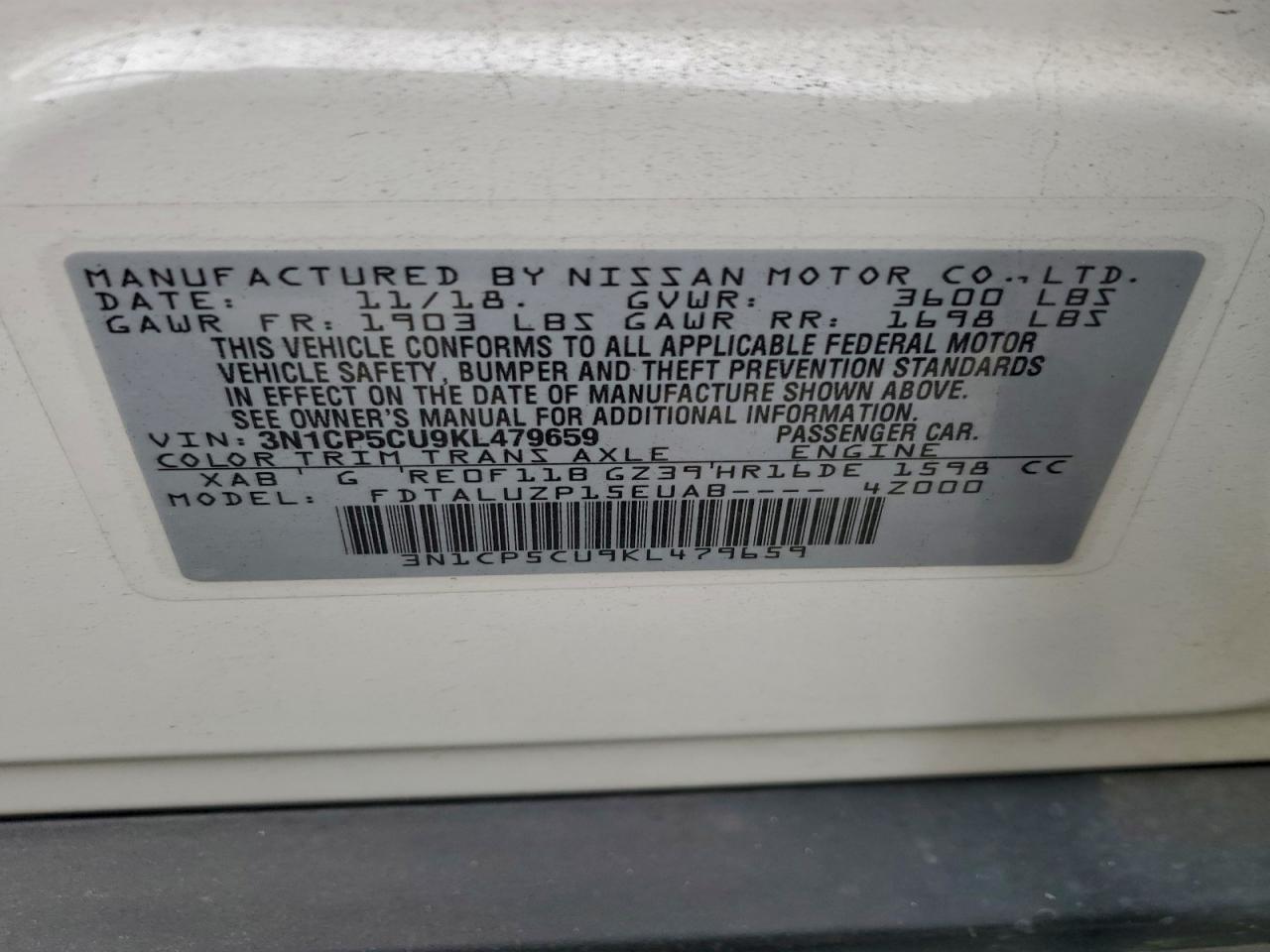 2019 Nissan Kicks S - zdjęcie 13