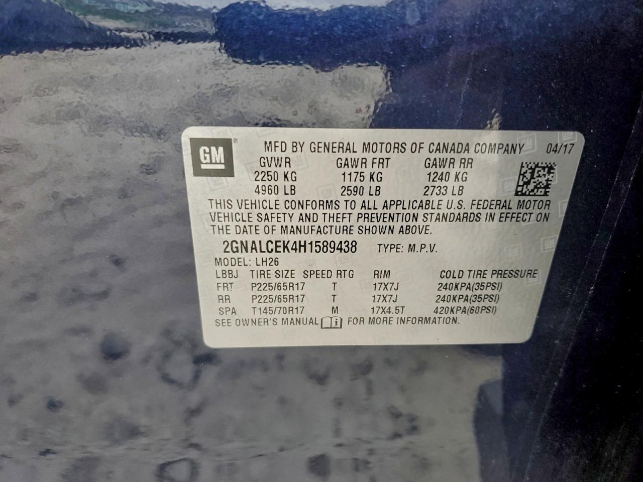 2017 Chevrolet Equinox Lt - zdjęcie 12