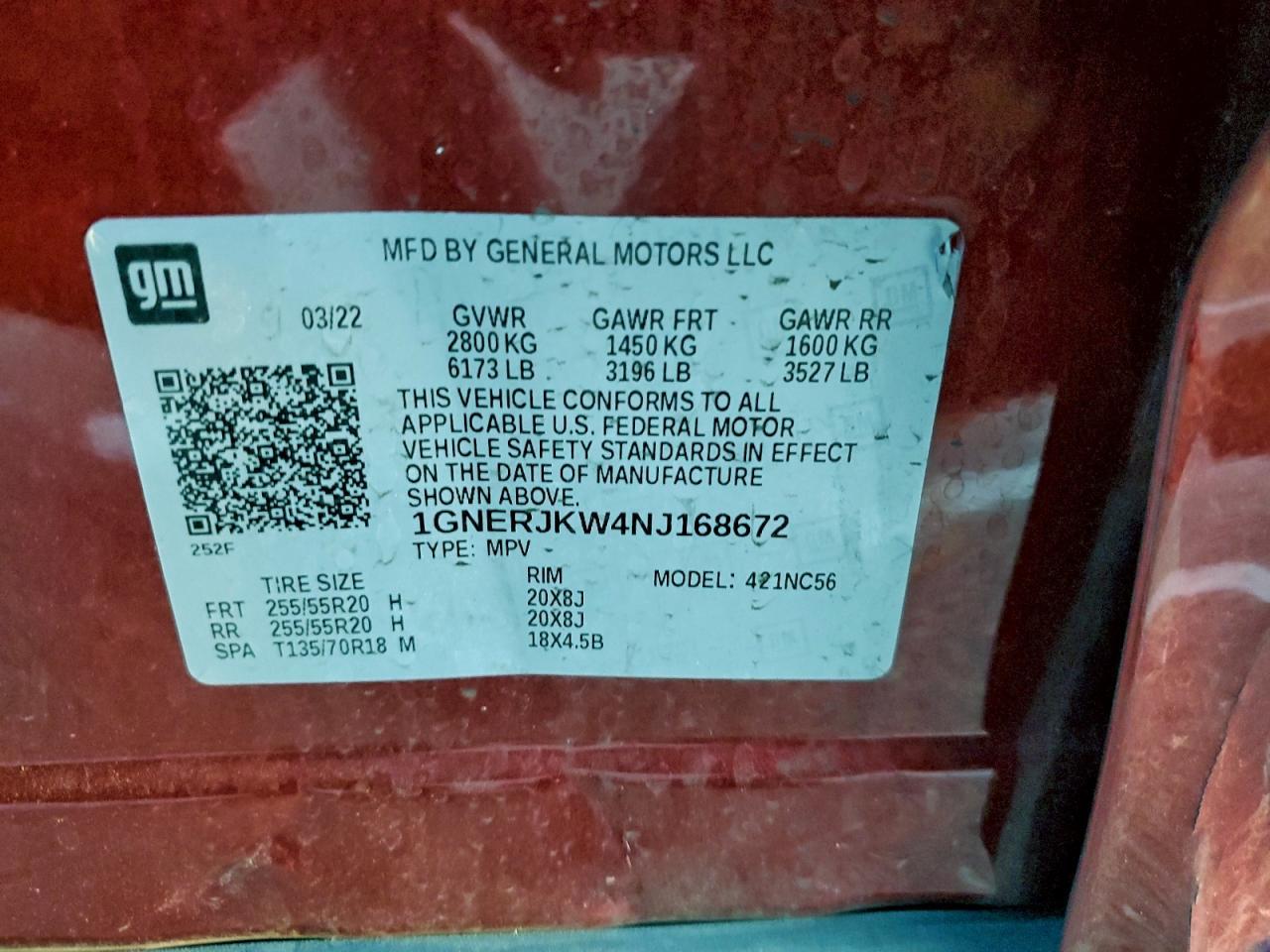 2022 Chevrolet Traverse Rs - zdjęcie 14