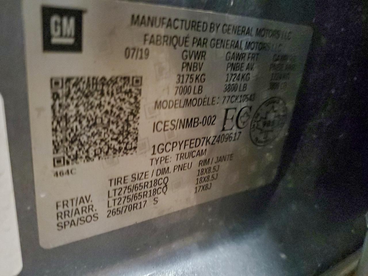 2019 Chevrolet Silverado K1500 Lt Trail Boss - zdjęcie 12