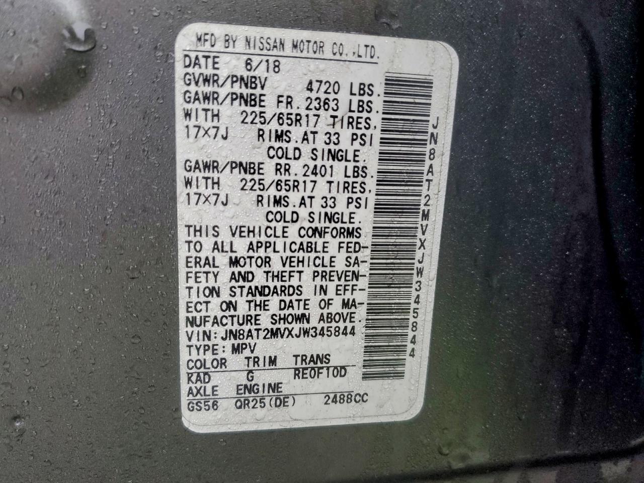 2018 Nissan Rogue Sv - zdjęcie 13