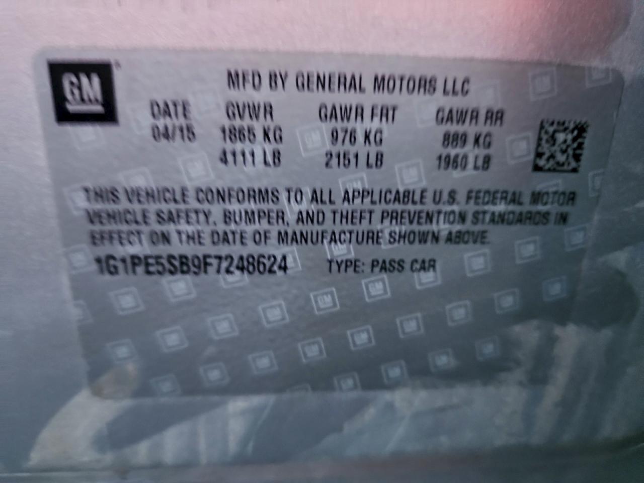 2015 Chevrolet Cruze Lt - zdjęcie 12