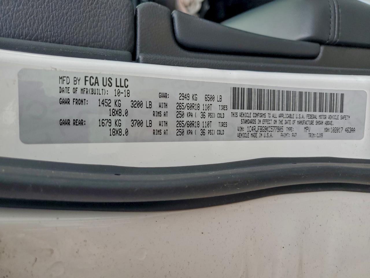 2019 Jeep Grand Cherokee Limited - zdjęcie 13