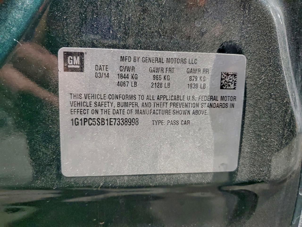 2014 Chevrolet Cruze Lt - zdjęcie 12