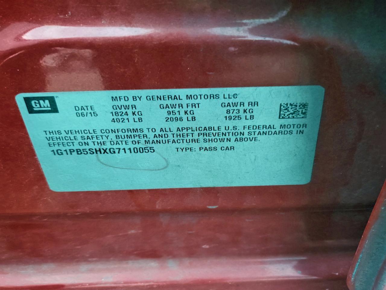 2016 Chevrolet Cruze Limited Ls - zdjęcie 12