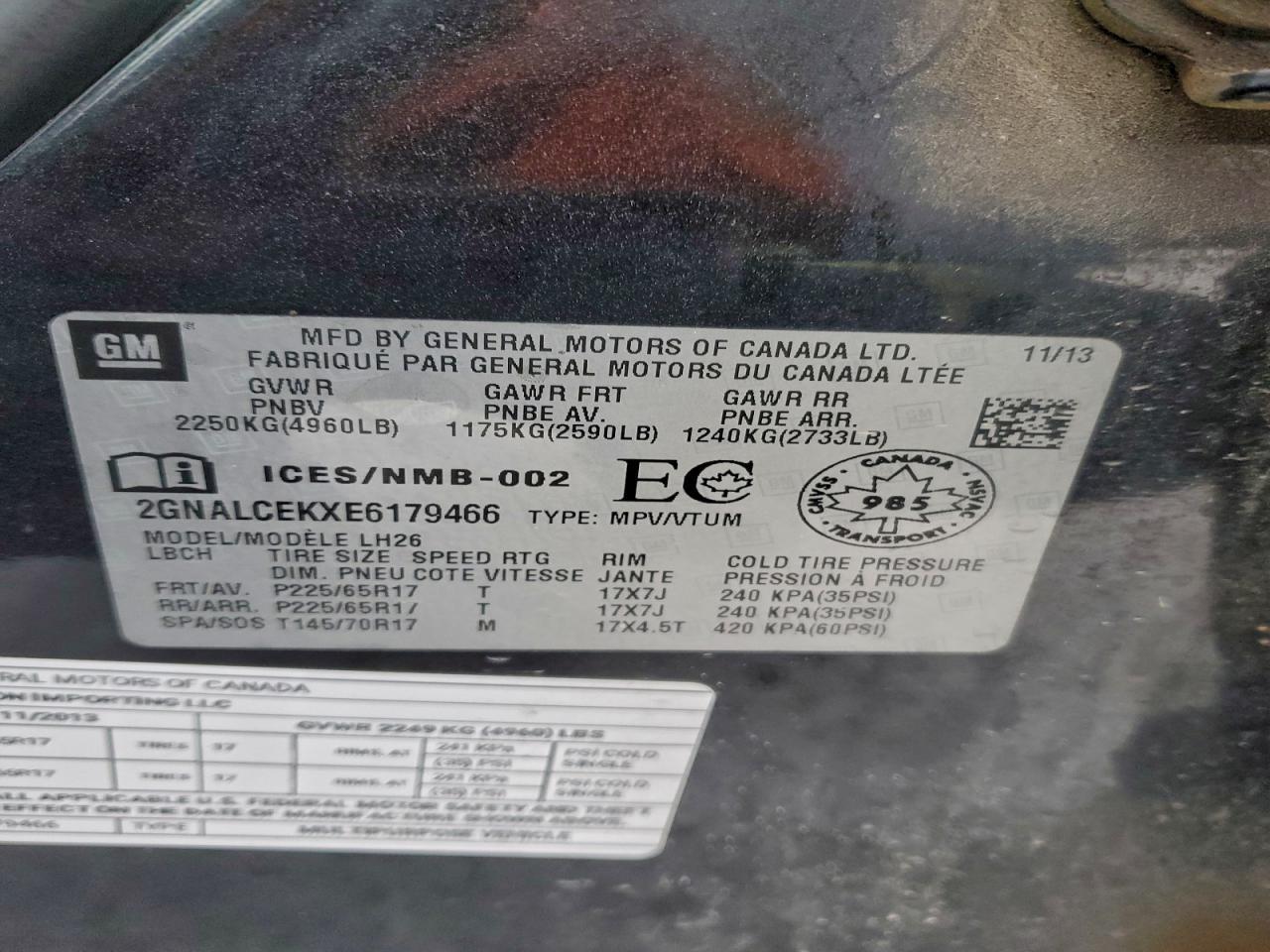 2014 Chevrolet Equinox Lt - zdjęcie 13