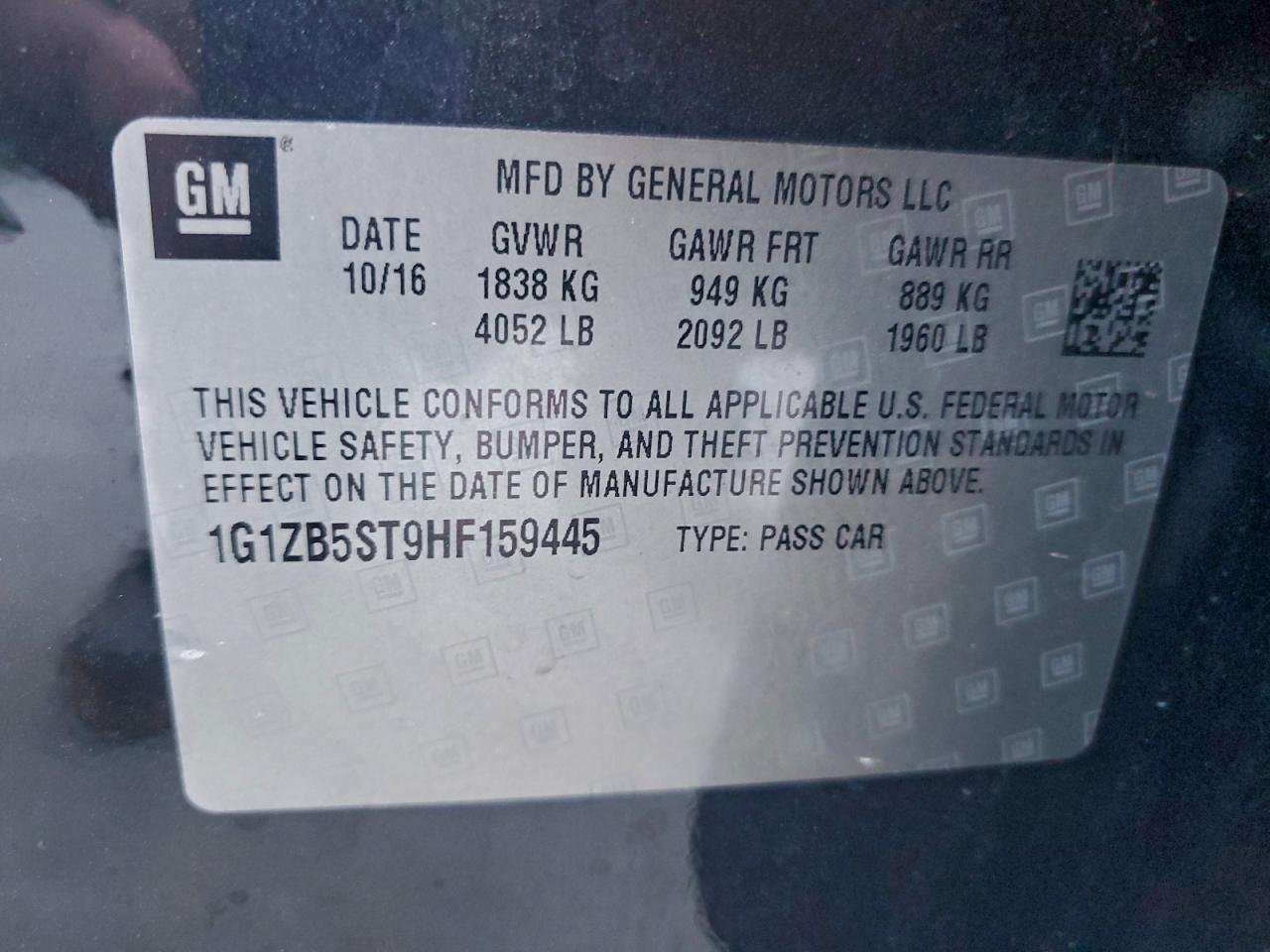 2017 Chevrolet Malibu Ls - zdjęcie 12