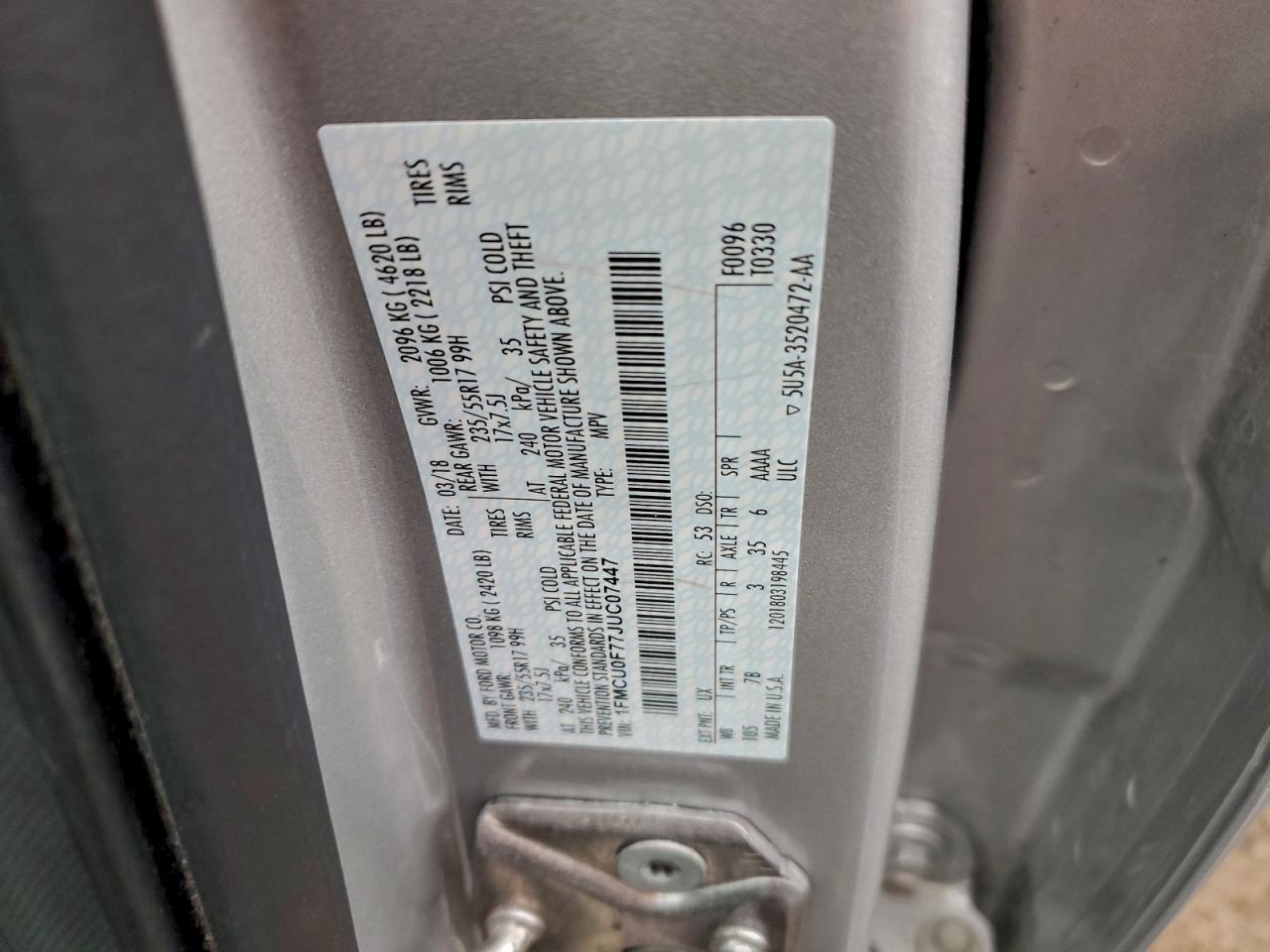 2018 Ford Escape S - zdjęcie 13