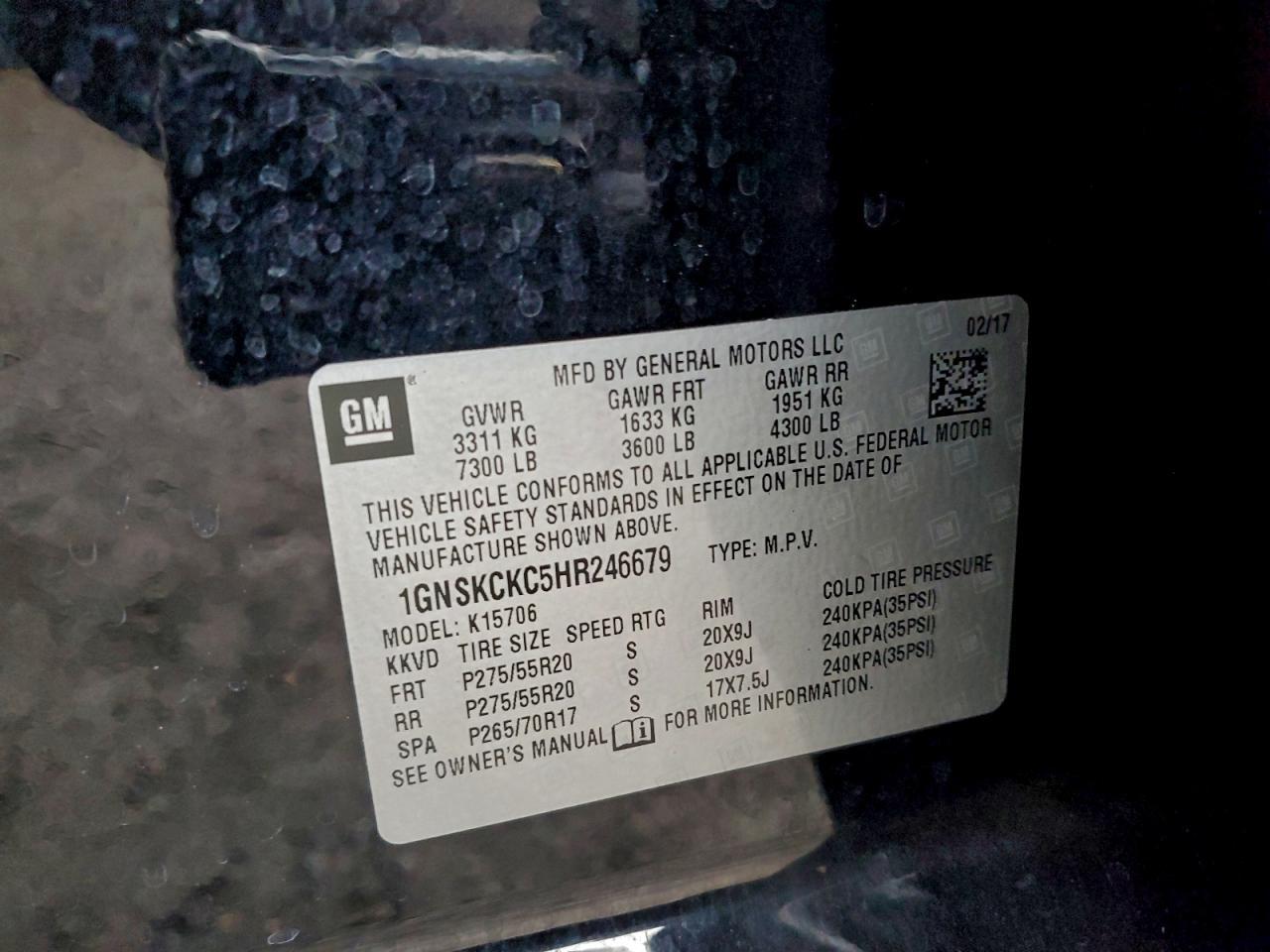 2017 Chevrolet Tahoe K1500 Premier - zdjęcie 13