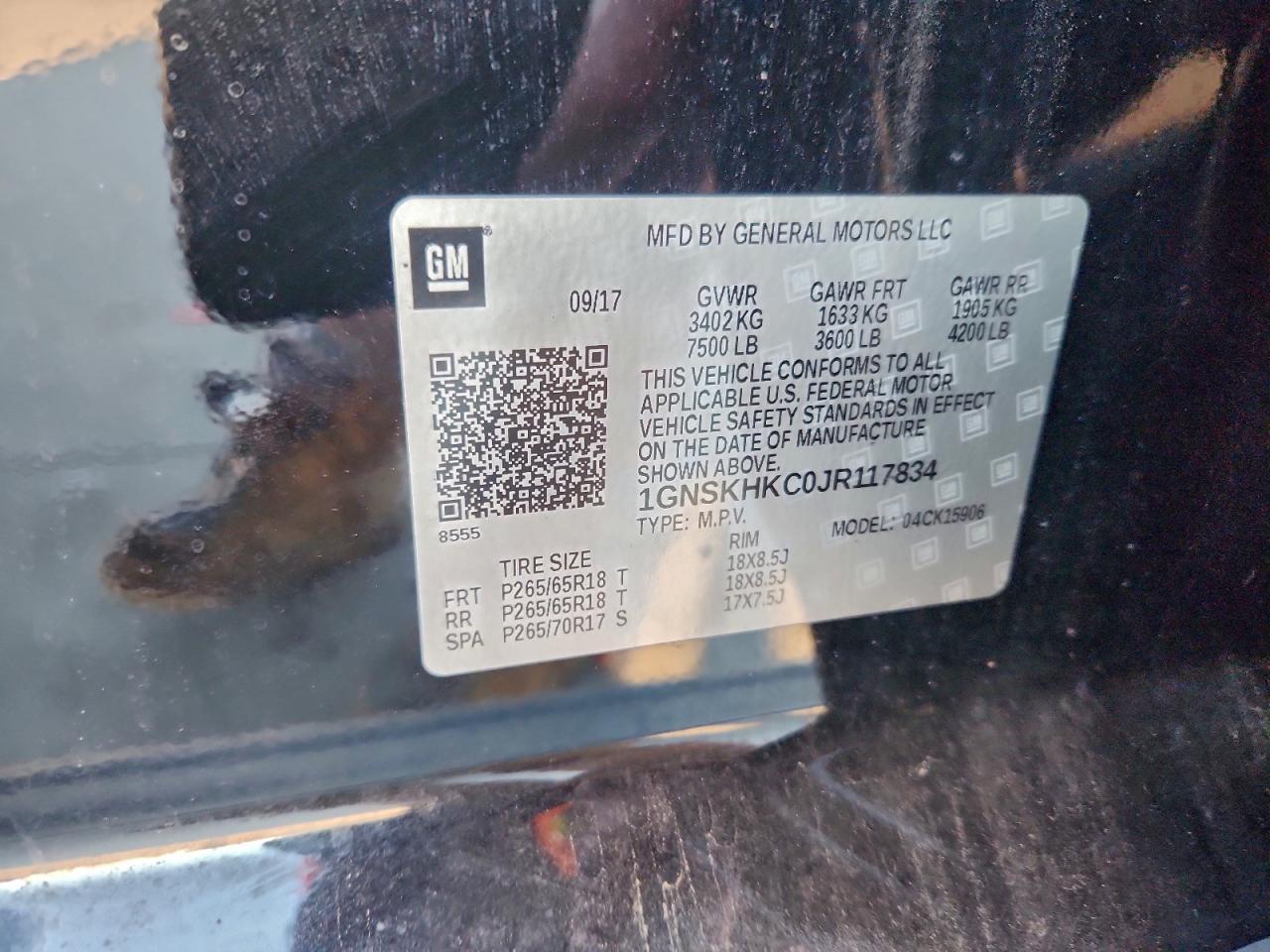 2018 Chevrolet Suburban K1500 Lt - zdjęcie 12