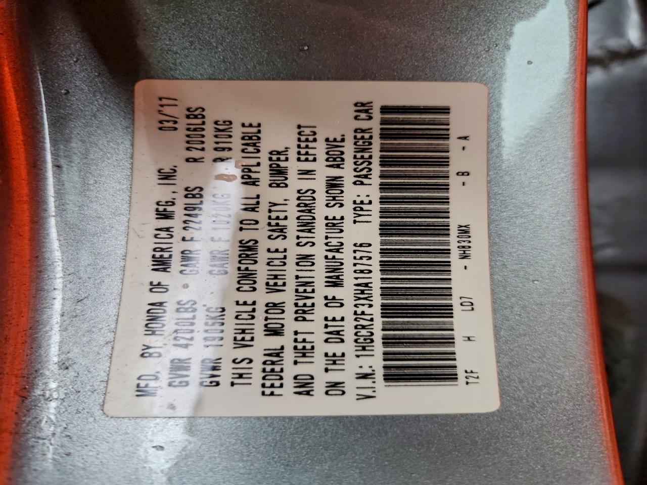 2017 Honda Accord Lx - zdjęcie 13