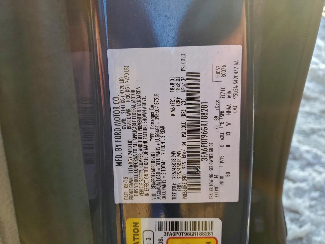 2016 Ford Fusion Se - zdjęcie 12