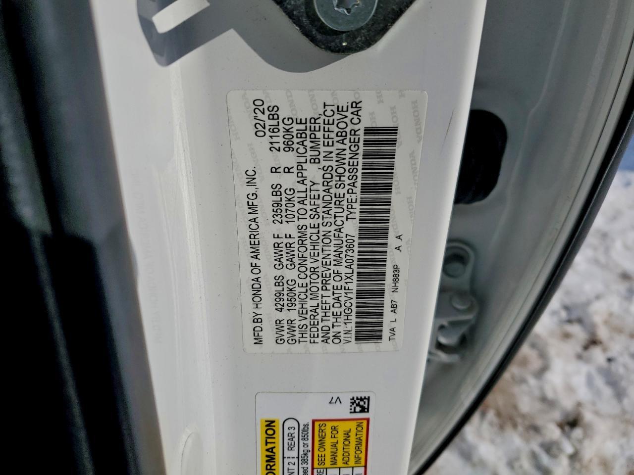 2020 Honda Accord Lx - zdjęcie 12