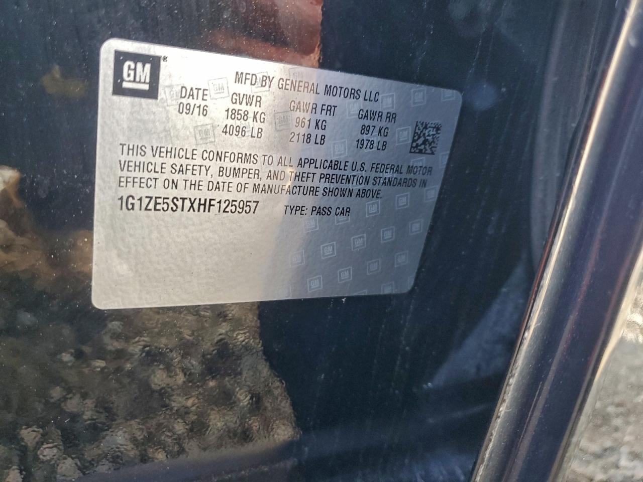 2017 Chevrolet Malibu Lt - zdjęcie 12