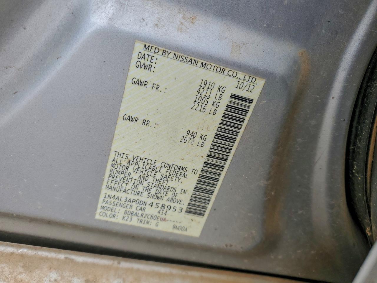 2013 Nissan Altima 2.5 - zdjęcie 12