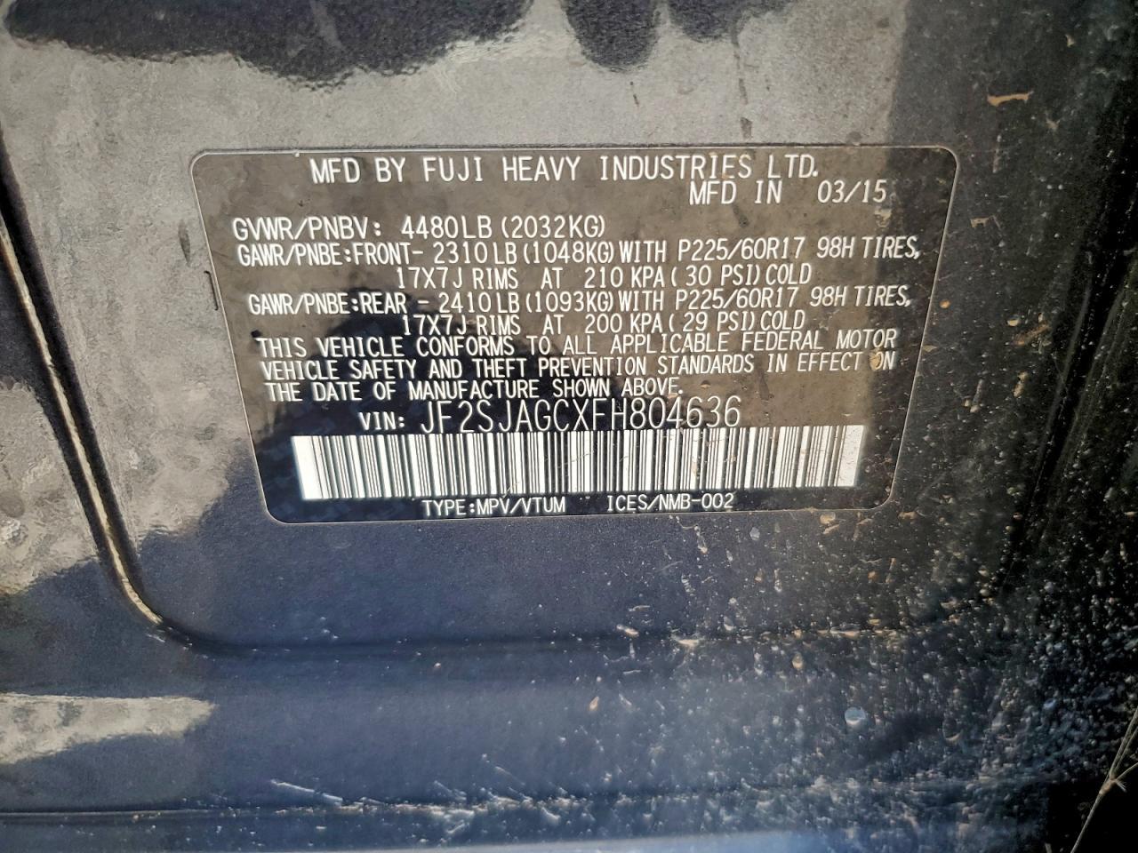 2015 Subaru Forester 2.5I Premium - zdjęcie 12