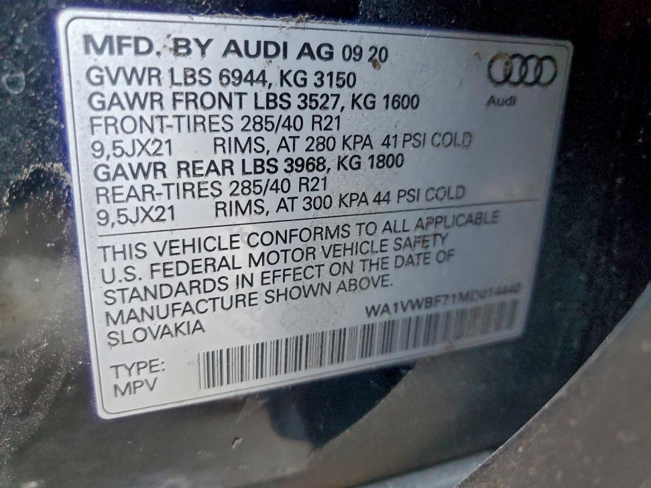 2021 Audi Sq7 Prestige - zdjęcie 13