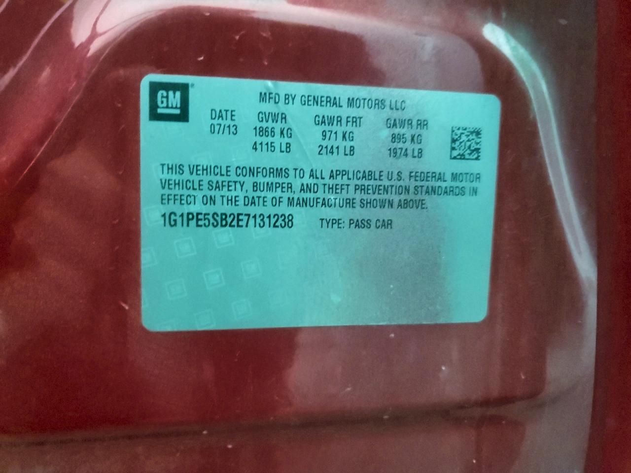 2014 Chevrolet Cruze Lt - zdjęcie 13