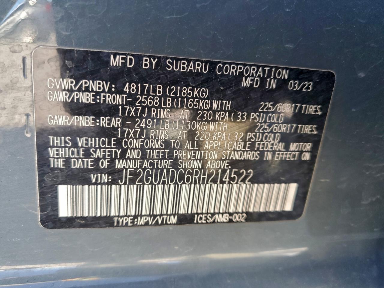 2024 Subaru Crosstrek Premium - zdjęcie 13