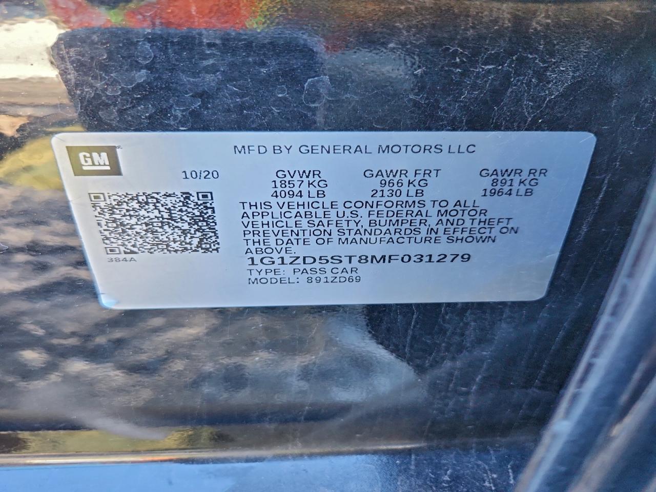 2021 Chevrolet Malibu Lt - zdjęcie 12