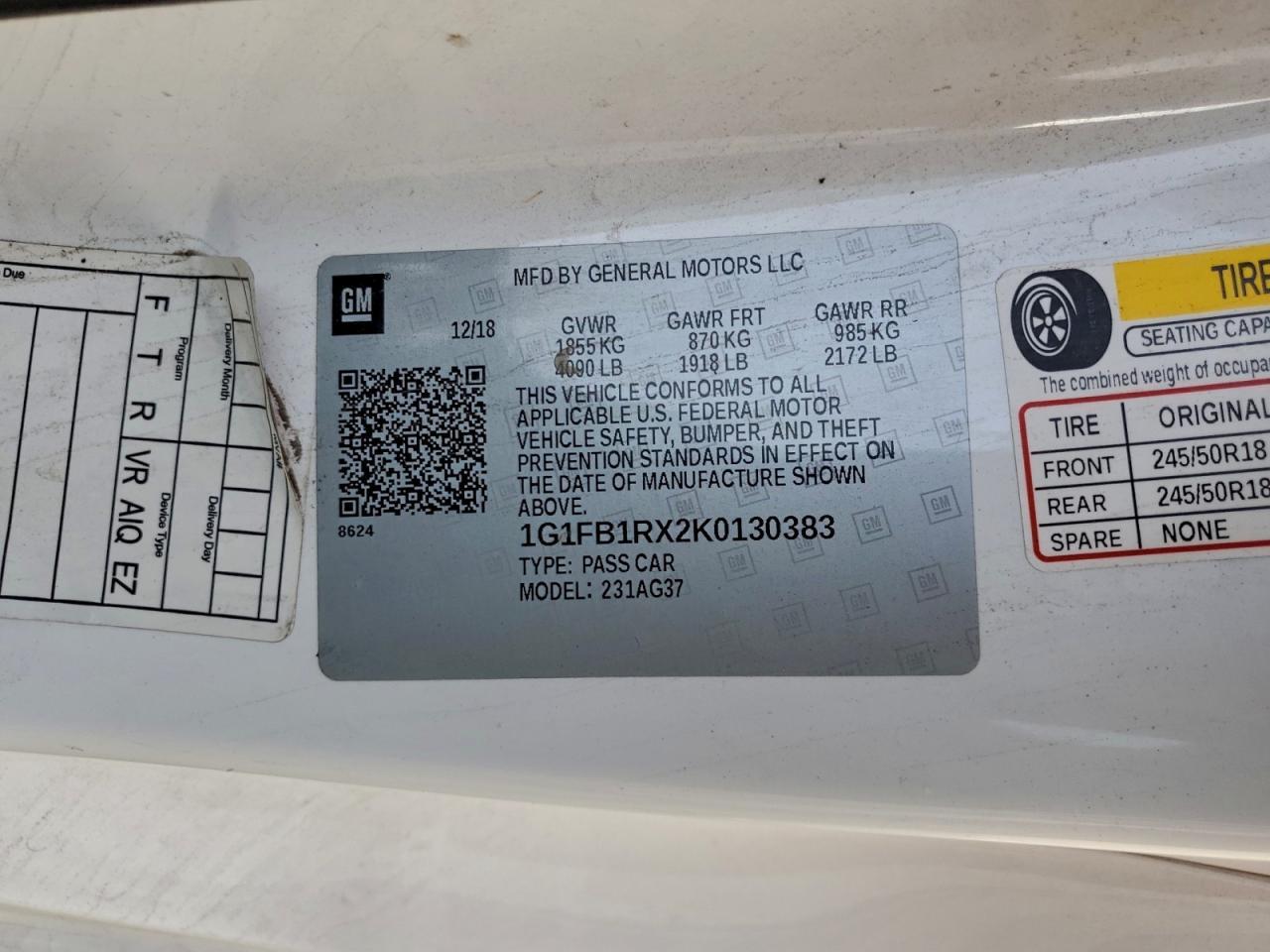 2019 Chevrolet Camaro Ls - zdjęcie 12